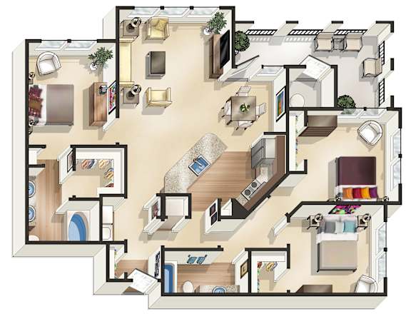 C1 Floor Plan at The James on South First, Austin, Texas