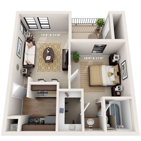 Cedar Floor Plan at Montecito, Austin, 78741