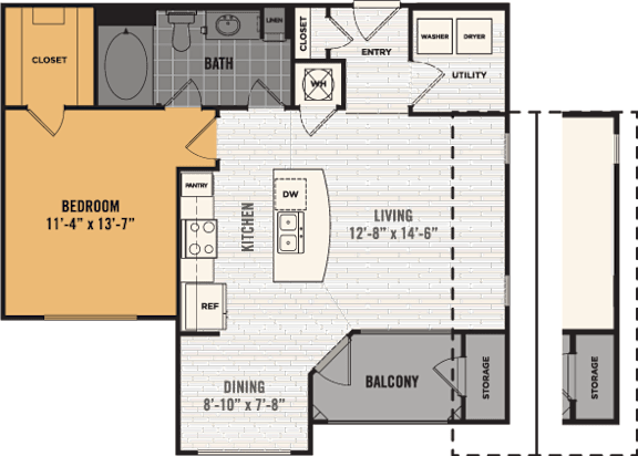 A3 Floor Plan at The Royce at 8100, Austin, 78729