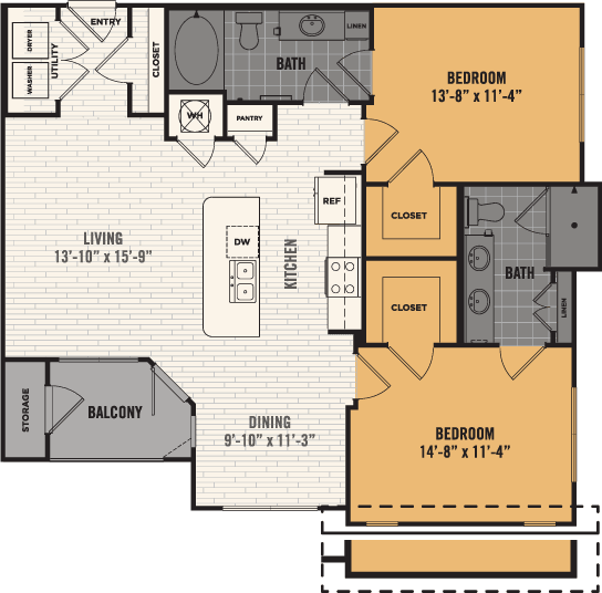 C1 Floor Plan at The Royce at 8100, Austin, Texas