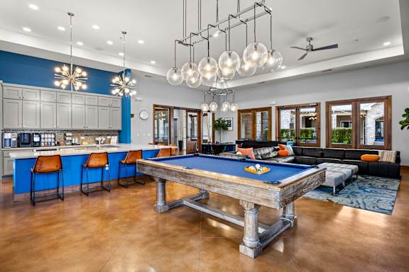 Billiards Table at The James on South First, Austin