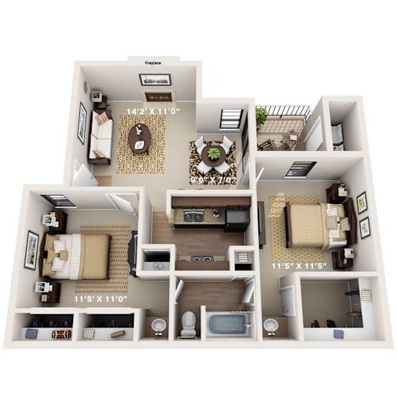 Maple Floor Plan at Montecito, Austin