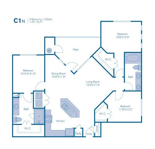 A blueprint of a house layout with dimensions and room names.
