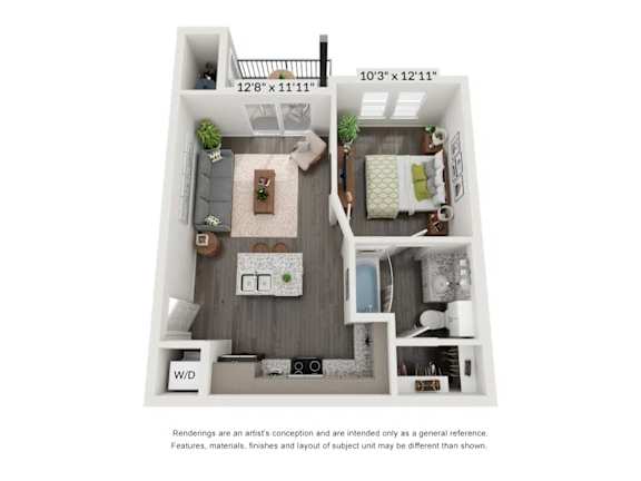 A1 Floor Plan at Bridge at Tech Crossing, Austin, TX