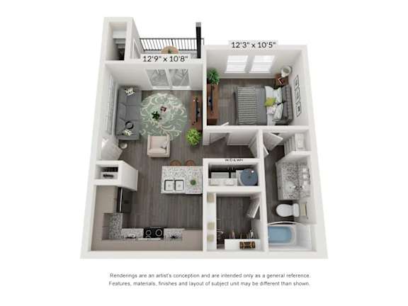 A2 Floor Plan at Bridge at Tech Crossing, Austin