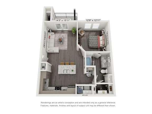 A3 Floor Plan at Bridge at Tech Crossing, Austin, 78753