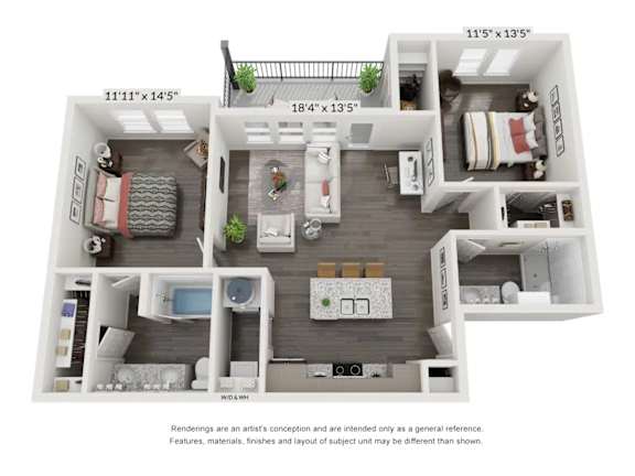 B1 Floor Plan at Bridge at Tech Crossing, Austin, Texas