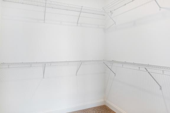 Walk-In Closets With Built-In Shelving at The One at Spartanburg, Spartanburg