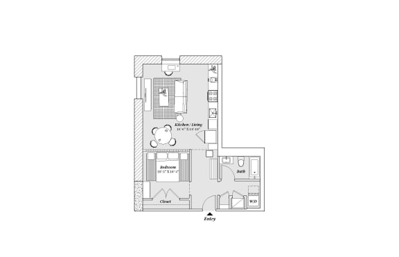 B2 Floor Plan at 99 Front, Tennessee, 38103