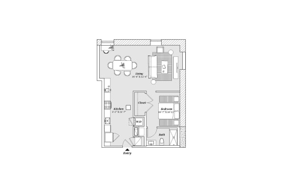 B3 Floor Plan at 99 Front, Memphis, TN, 38103