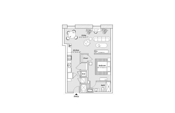 B5 Floor Plan at 99 Front, Memphis, Tennessee