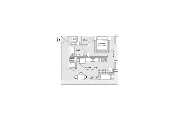 B8 Floor Plan at 99 Front, Tennessee, 38103