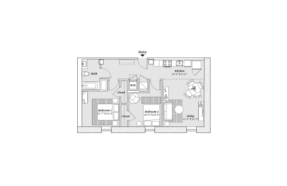 C4 Floor Plan at 99 Front, Memphis, Tennessee