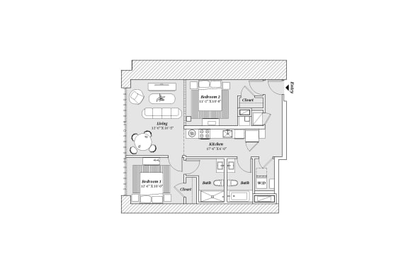 C8 Floor Plan at 99 Front, Tennessee, 38103
