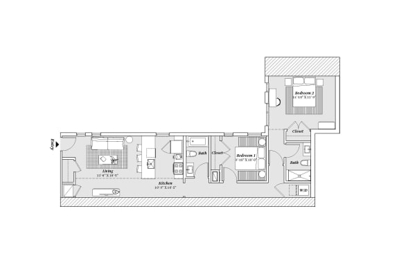 C9 Floor Plan at 99 Front, Memphis, TN, 38103