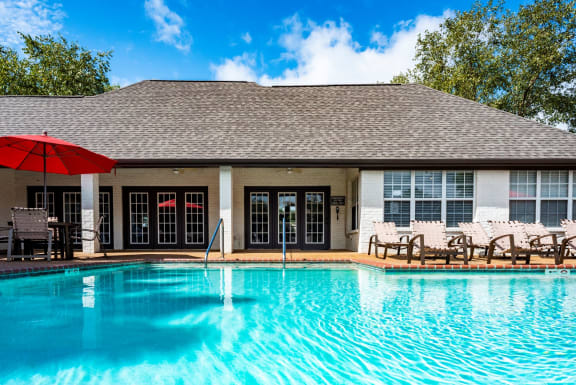 Outdoor pool at Addison at Collierville Apartments in Collierville TN 38017