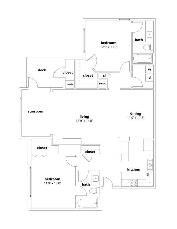 B4 Floor Plan at Appling Lakes, Cordova, TN, 38016