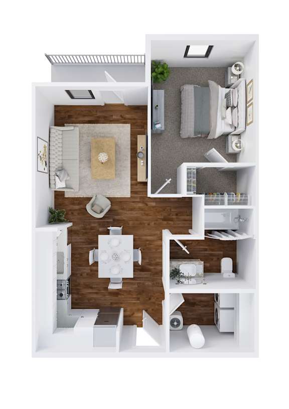 Floor Plan  1 bed 1 bath