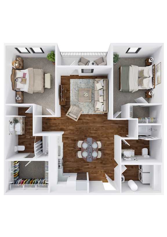 Floor Plan  2 bed 2 bath