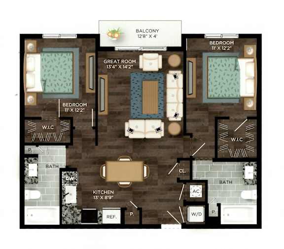 Floor Plan Unit B2 at Azola West Palm Beach in West Palm Beach, FL