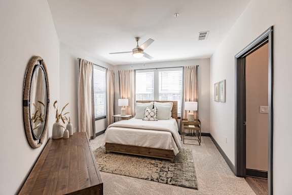 Ceiling fans in all bedrooms at Harrison Apartments, Sarasota, FL