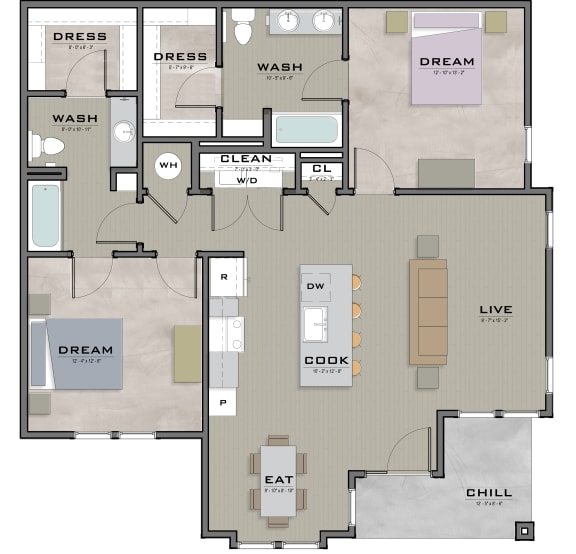 B3 Floor Plan at The Livano North Charleston, North Charleston, SC, 29420
