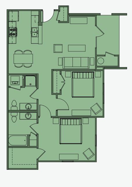 2 bed 2 bath at Esplanade District Apartments, Arkansas