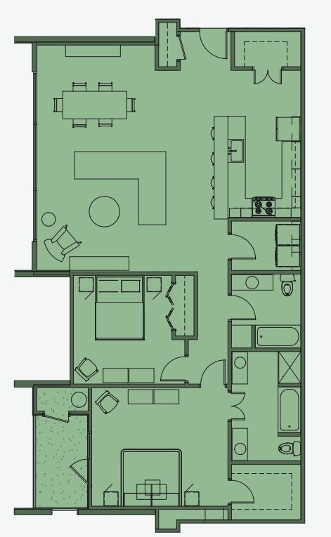 2 bed 2 bath B at Esplanade District Apartments, Little Rock