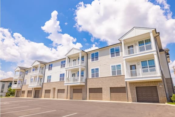 a large apartment complex with a parking lot in front of it  at City Place, Memphis, Tennessee