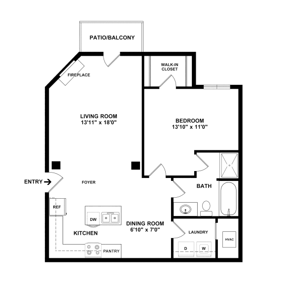 1 bed 1 bath &#xA0;at Arlo Luxury homes Apartments, Little Rock, Arkansas