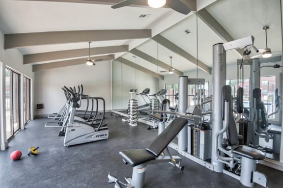 the gym area at Brightwaters Apartments, Little Rock, 72202