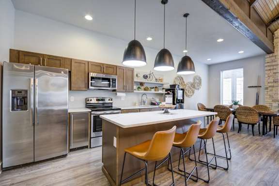 Kitchen with Stainless Steel Appliances at McKenzie Park Apartments, Arkansas