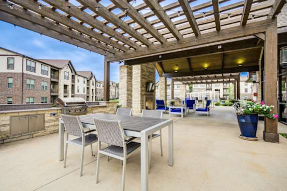 A Wooden Pergola at McKenzie Park Apartments, Little Rock