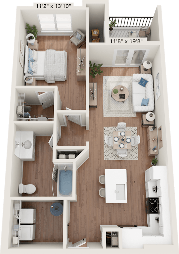 A1 Floor Plan at The One at Millington, Tennessee