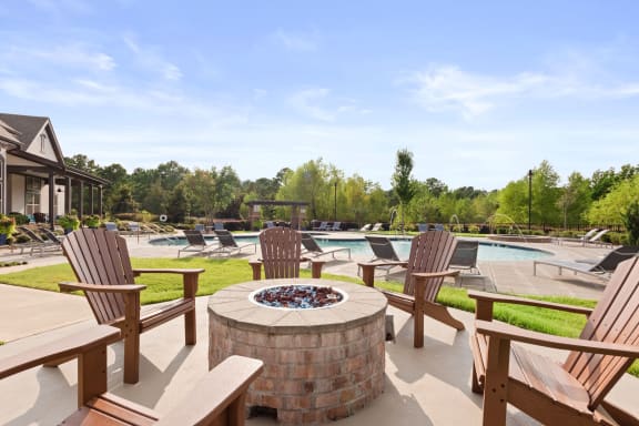 Pool side top view at The Ridge at Chenal Valley, Little Rock
