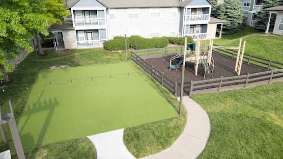 Aerial Playground View at Sandstone Creek, Overland Park, Kansas