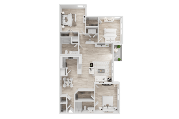 A detailed floor plan of a house with labeled rooms.