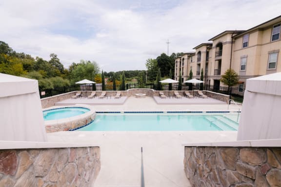 the swimming pool at the residence inn at The Villa at River Pointe, Maumelle, AR 72213