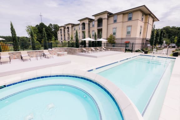 the swimming pool at the resort at glade springs at The Villa at River Pointe, Maumelle