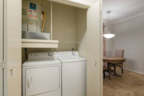 Washer and dryer at The Vineyards Apartments, Germantown, TN