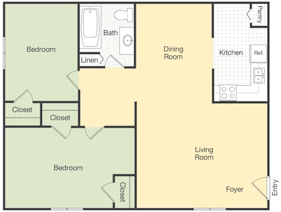 Goji 2Bed 1Bath at Kiwi Goji Apartments, Memphis