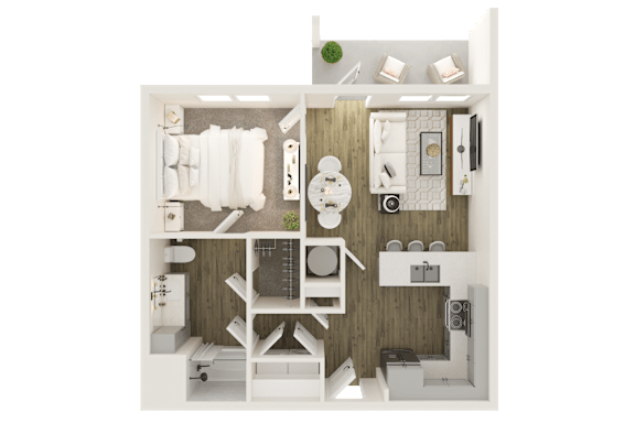 1 bed 1 bath at Grays Creek Apartments, Cordova, Tennessee