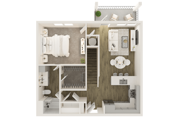 1 bed 1 bath A at Grays Creek Apartments, Cordova