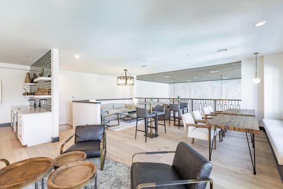 Hospitable gathering spaces at Harrison Apartments, Sarasota, FL, 34243