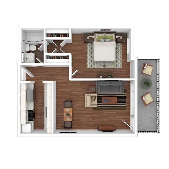 A1 Floor Plan at Iris Luxury Apartments, Memphis, TN 38105