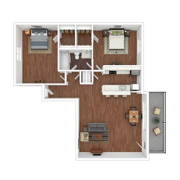 B1 Floor Plan at Iris Luxury Apartments, Memphis, TN