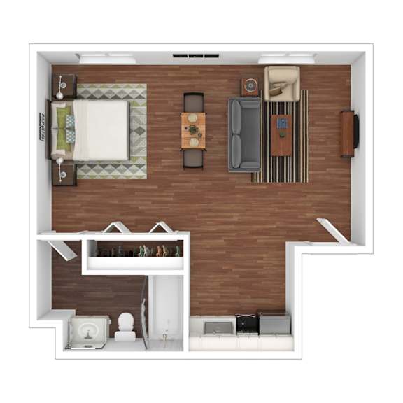 S01 Floor Plan at Iris Luxury Apartments, Tennessee