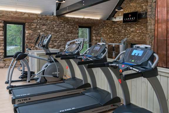 treadmills in a row at Mill House at East Cobb, Marietta, GA