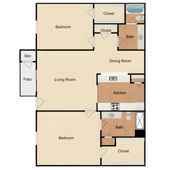 Maplewood Floorplan at Normandy Woods, Houston, 77015