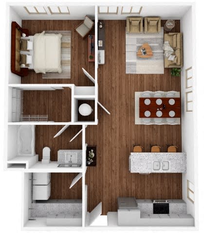 1 bed 1 bath C at Lakeland Town Square Apartments, Tennessee, 38002